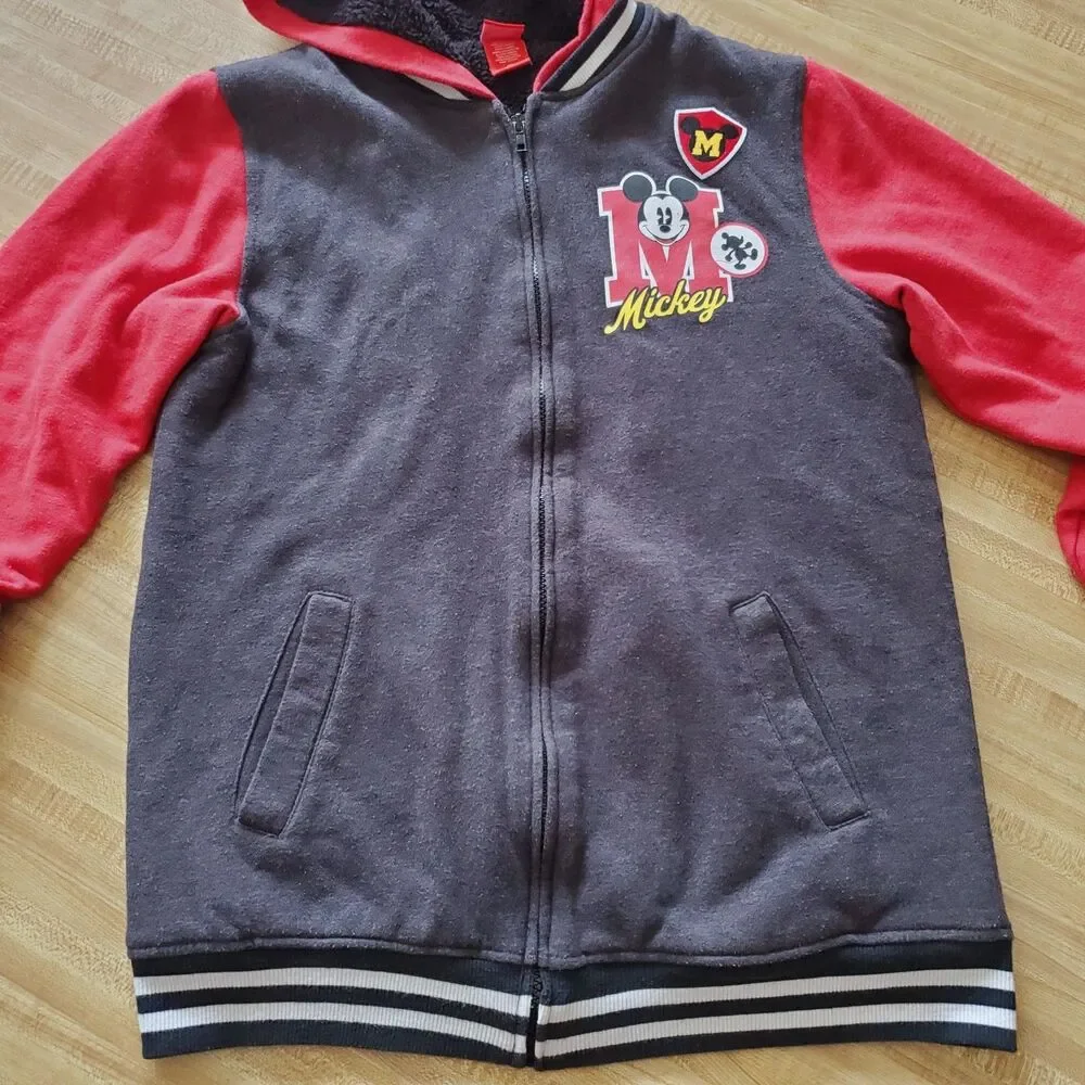 Disney Mickey Mouse Boys Hoodie Zip Front Size XL GUC - Picture 4 of 10